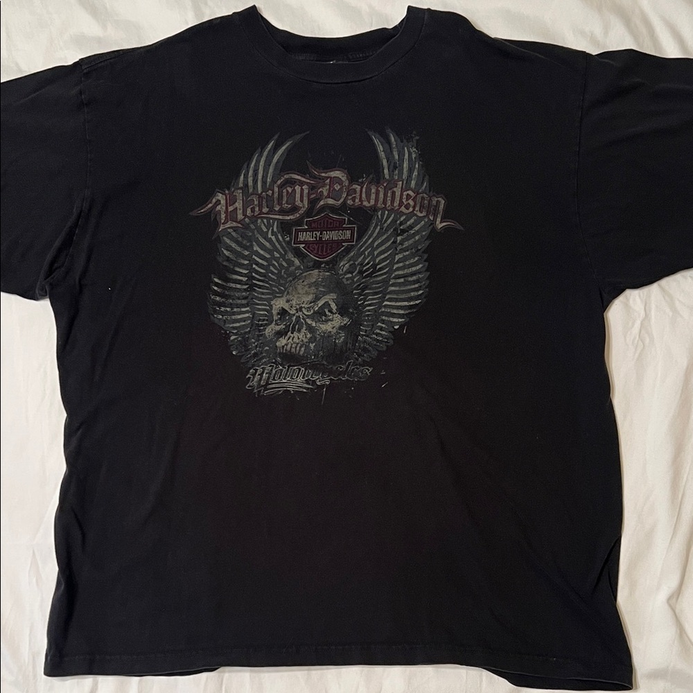 Harley-Davidson Black Skull Graphic Tee